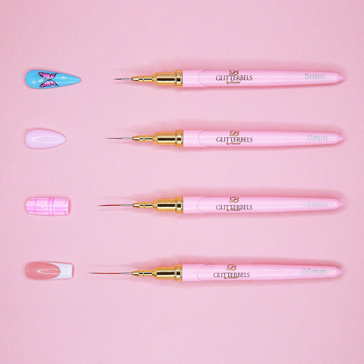 A Guide to Our New Nail Art Liner Brushes Glitterbels