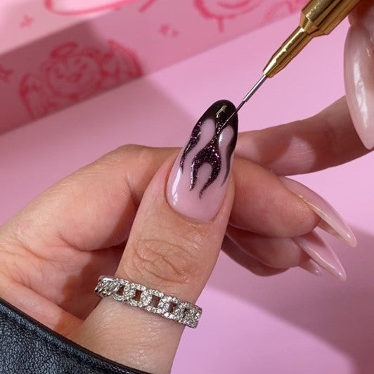 How To Create Fierce Flame Nail Art using the NEW Rock Chick Collection