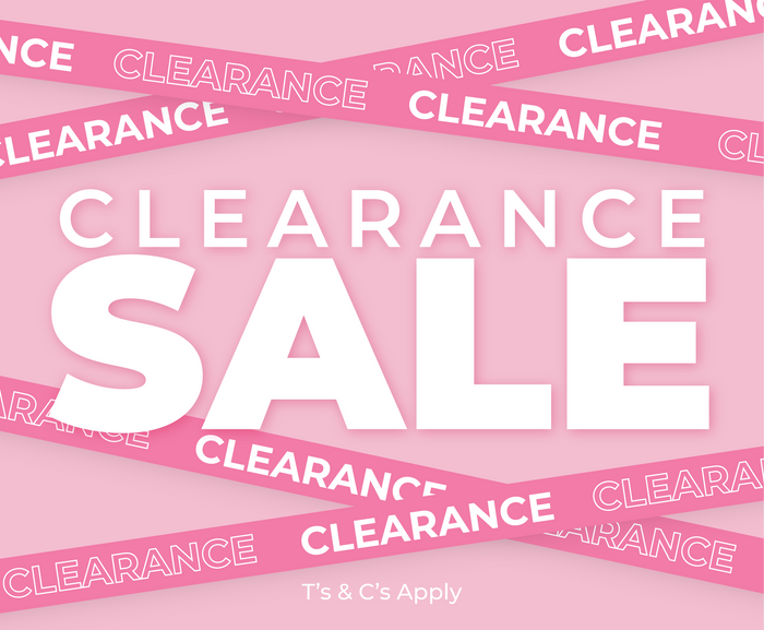 Clearance sale banner Glitterbels