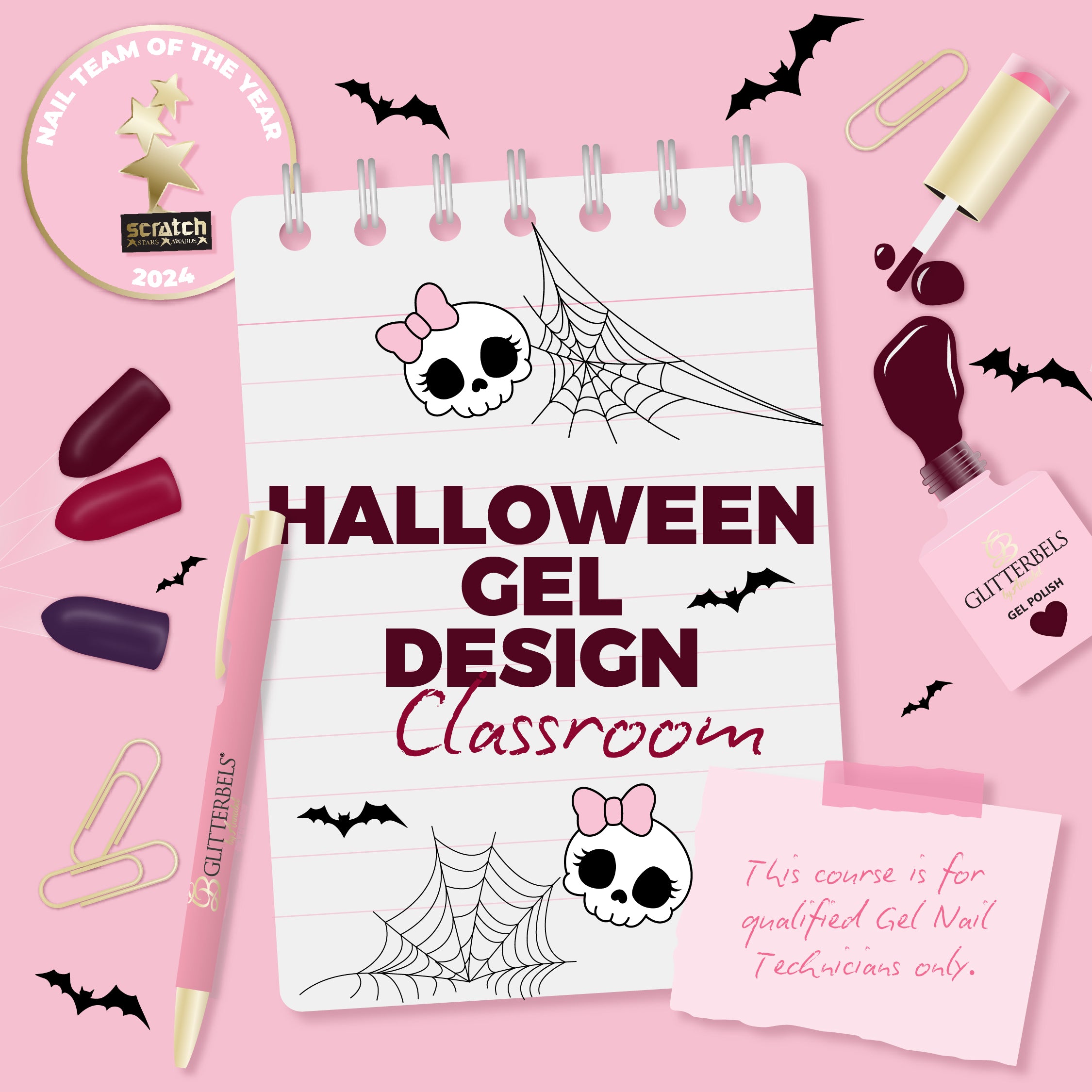 Halloween Gel Polish Design Intermediate (Classroom)