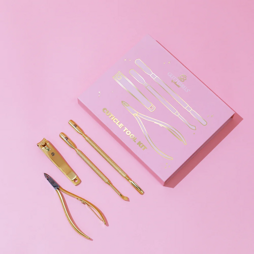 Set of gold nail care tools Glitterbels