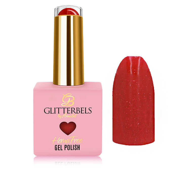 red glitter nail polish