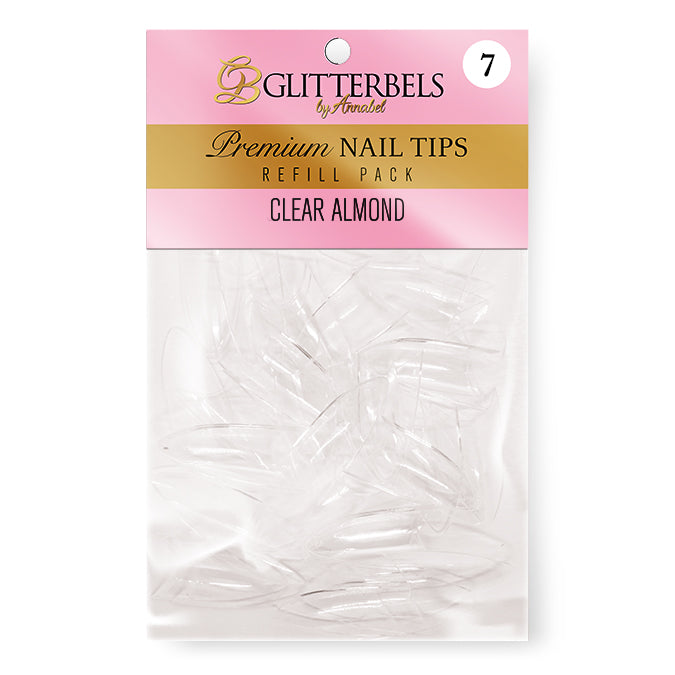 Clear Almond Tips Refill - Pack of 50